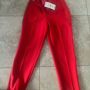 Zara Red Women's Pants